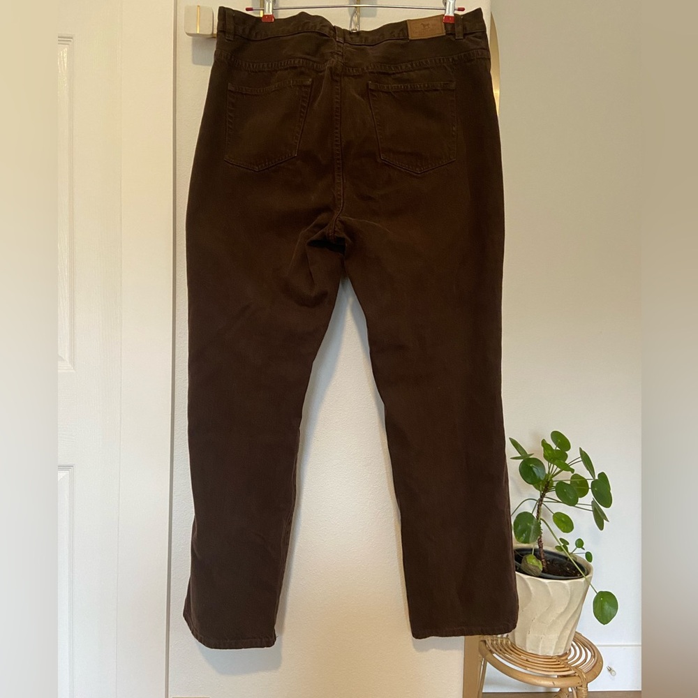 Ralph Lauren Jeans Co Chocolate Brown Straight Leg Denim Jeans Sz 16W - Picture 2 of 9